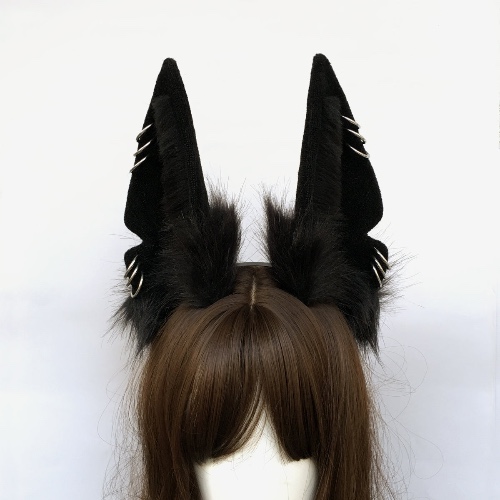 Soul Snatch | Handcrafted Poseable Egyptian Jackal Ear Headband - Anubis gold decoratiions ears 18CM