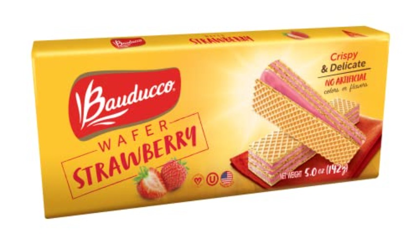 Bauducco Strawberry Wafers - Crispy Wafer Cookies With 3 Delicious, Indulgent, Decadent Layers of Strawberry Flavored Cream - Delicious Sweet Snack or Desert - 5.0 oz (Pack of 1) - Strawberry - 5.0 Ounce (Pack of 1)