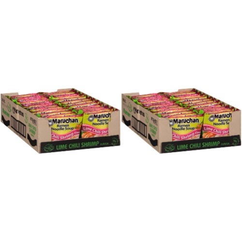 Maruchan Ramen Lime Chili Shrimp Flavor, 3.0 Oz, Pack of 48 - 3 Ounce (Pack of 48) Lime chili shrimp