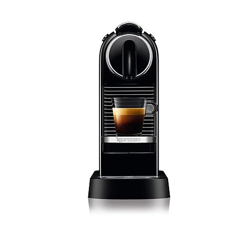 Nespresso 11315 De'Longhi CitiZ EN167.B, Capsule, Single-Serve Pod Coffee Machine, Compact Design, 19 Bar Pressure, 2 Cup Sizes, Welcome Set Included, Black, Plastic, 1260 W - Citiz - Black