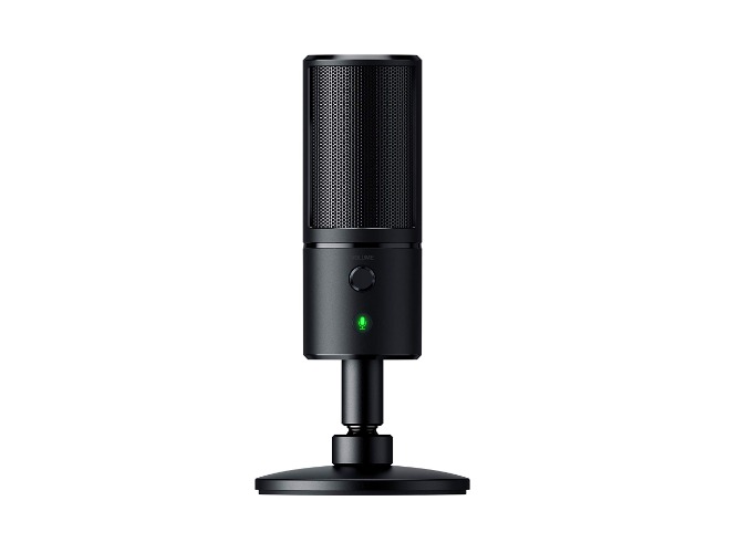 Razer Seiren X - Streaming USB Condenser Microphone (Compact with Damper, Supercardioid Recording Pattern, No Latency, Mute Button, Headphone Jack) Black