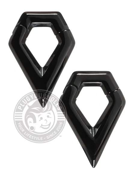 Tri-Die Steel Clicker Hangers | 0g-8mm / Black