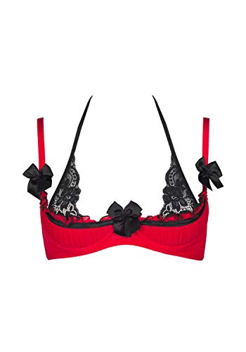 Axami Plus-Size Damen Bügel-BH - 90D - Rot/Schwarz