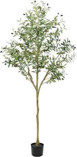 Artificial Olive Tree 6FT, Olive Trees Artificial Indoor with Potted, Large Faux Olive Tree, Suitable for Modern Office Living Room Home Decor Housewarming Gift, 1 Pack