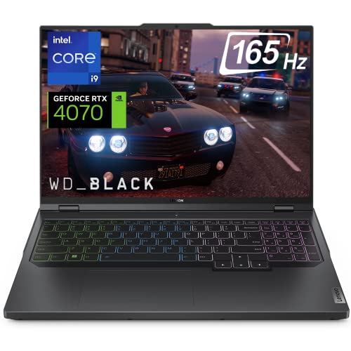 Lenovo Legion Pro 5i Gaming Laptop, 16" WQHD IPS 165Hz Display, GeForce RTX 4070, Intel 13th Gen i9-13900HX, 32GB DDR5 RAM, WD_Black 1TB SSD, Webcam, 4-Zone RGB Backlit KB, Wi-Fi 6E, Windows 11 Home - 32GB RAM | 1TB SSD