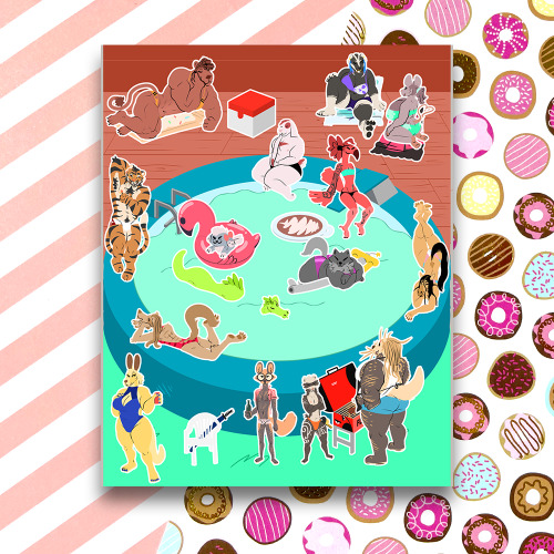 NateyBeak Pool Party Sticker Sheet