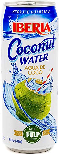 Iberia Coconut Water with Pulp 16.9 fl oz (Pack of 24) - With Pulp