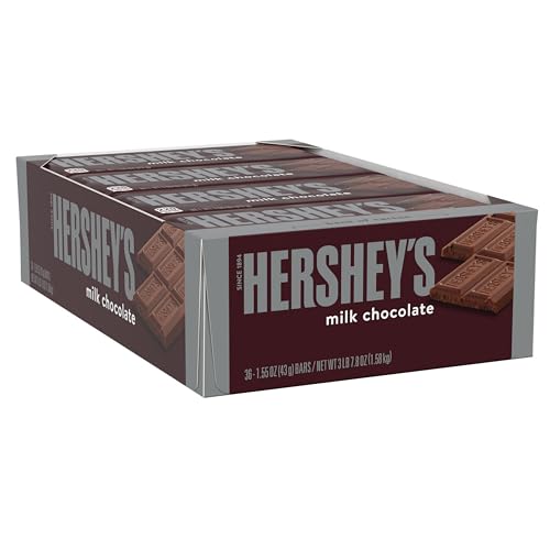 HERSHEY'S Milk Chocolate Candy Bars, 1.55 oz (36 Count) - Standard Bar