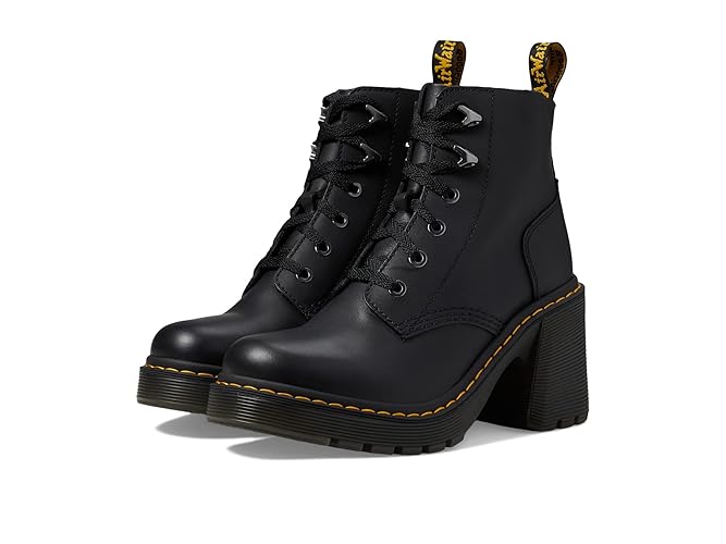 Dr. Martens Unisex-Adult Jesy 6 Tie Boot - Black Sendal - 8