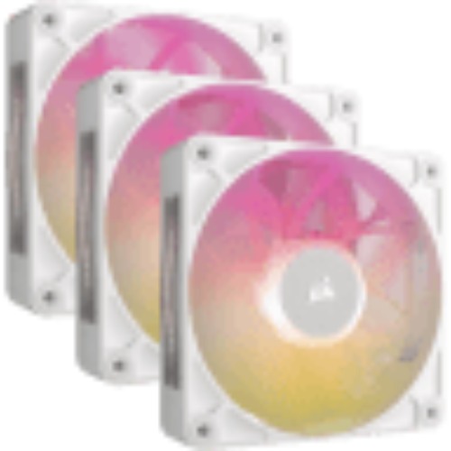 iCUE LINK RX120 MAX RGB 120mm PWM Thick Fans Starter Kit - White