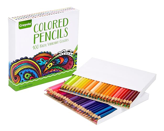 Crayola Adult Colored Pencil Set (100ct), Premium Coloring Pencils For Adult Coloring Books, Holiday Gifts for Teens & Adults, 12+ - 100 Count