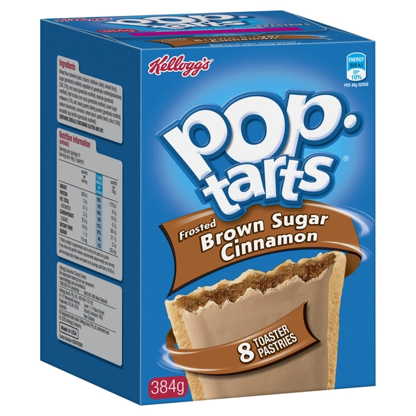 Kellogg's Pop-Tarts Brown Sugar Cinnamon Toaster Pastries 384g, 8 count (Pack of 1)