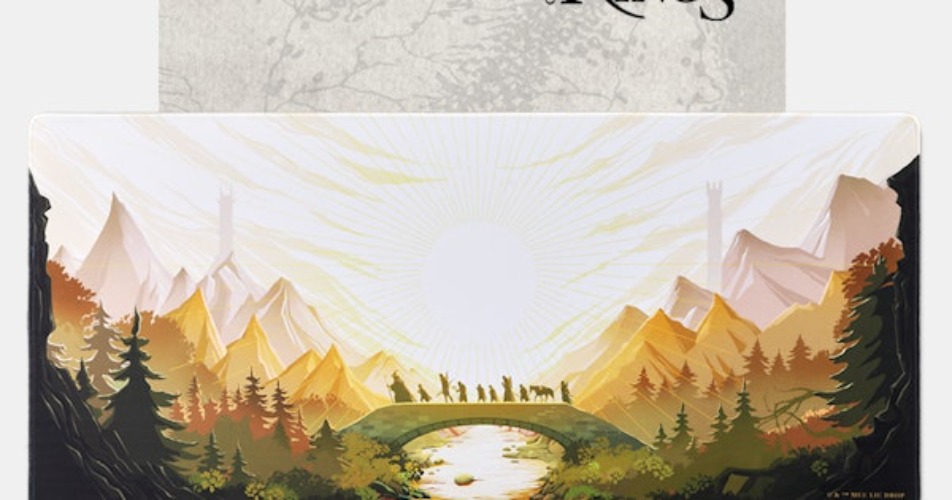 Drop + The Lord of the Rings™ Fellowship Desk Mat - Gold | Battlestations | Desk Mats | Themed Desk Mats