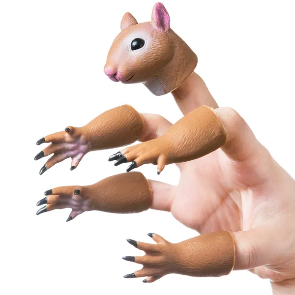 Yolococa Handi Squirrel Finger Hand Puppet Novelty Toys Finger Doll Props Animal Finger Puppet Gift for Kids (Patent Registered)