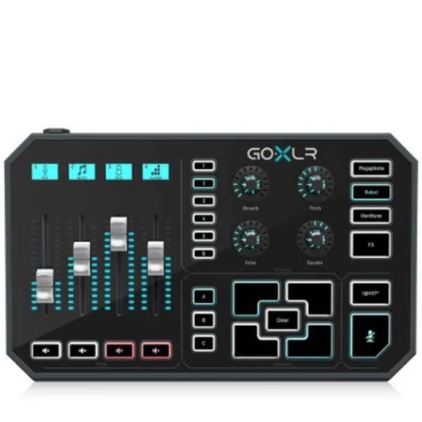 TC Helicon GoXLR Revolutionary Online Broadcaster Platform with 4-Channel Mixer, Motorized Faders, Sound Board and Vocal Effects