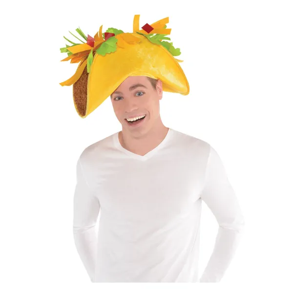 Amscan Awesome Taco Hat Accessories, Yellow