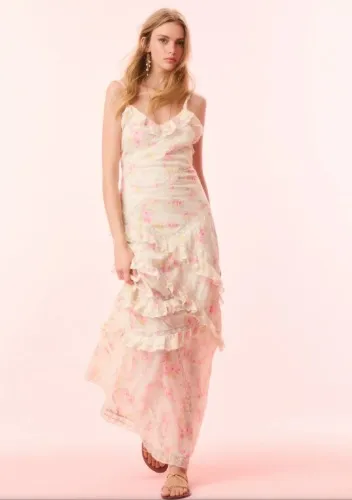 Nocelle Cotton Floral Maxi Dress