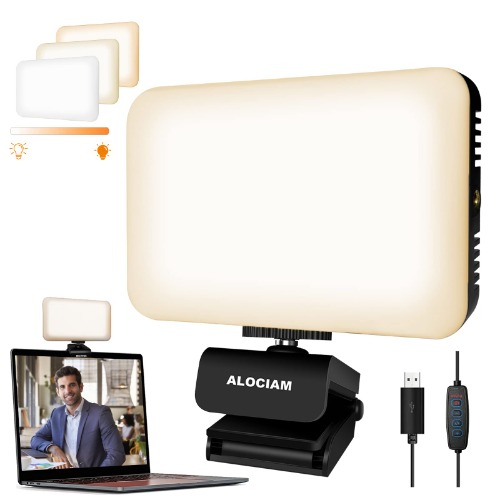 112 Pcs Beads Video Conference Lighting, Zoom Calling Light for Computer (3200K-6500K, USB Cable ), Recording, Laptop, Remote Meeting, Live Streaming with Webcam Mount, Panel 5.5 inch - 