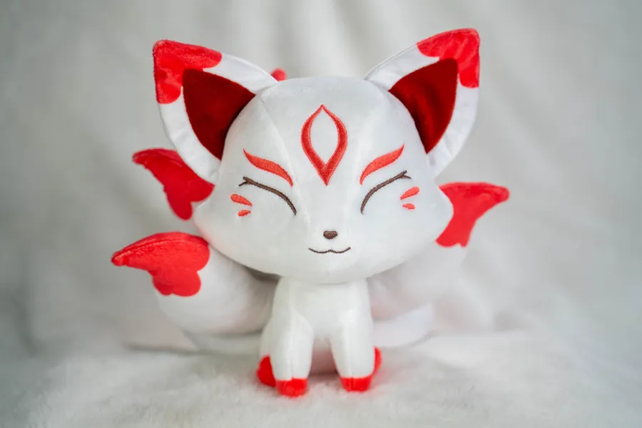 Kawaii Kitsunes Okamisu Plushie | Cute Kitsune Plushie | White Fox Plush Toy