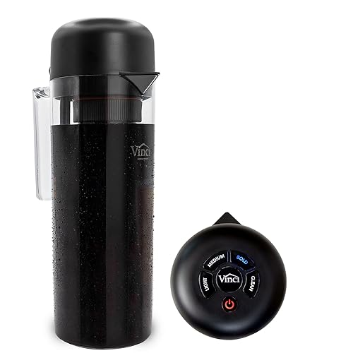 Vinci Express2 Electric Cold Brew Coffee Maker: Fast, Customizable, Low-Acid Brews with Patented Circle Flow Technology Digital Controls, 3 Brew Settings, Self-Cleaning Function