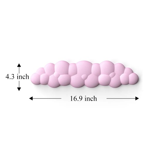 Cloud Keyboard Wrist Rest Memory Foam Wrist Support Cushion for Work and Gaming - pink long