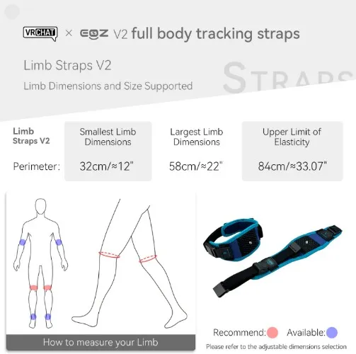 2. VRChat x EOZ FullBody Tracking Straps V2 | Limbs Strap V2 (Left and Right)