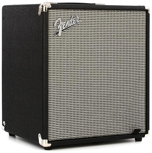 Fender Rumble 100 V3 Bass Amp for Bass Guitar, 100 Watts, with 2-Year Warranty 12 Inch Eminence Speaker, Overdrive Circuit, Tone Voicing, Effects Loop and Direct XLR Output - 100 Watt - V3