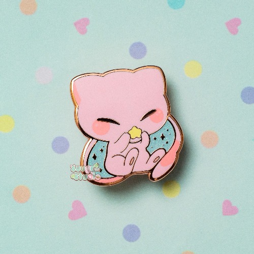 Mysterious Cutie Hard Enamel Pins - Regular (Pink) / [A Grade] / Simple Rubber Back