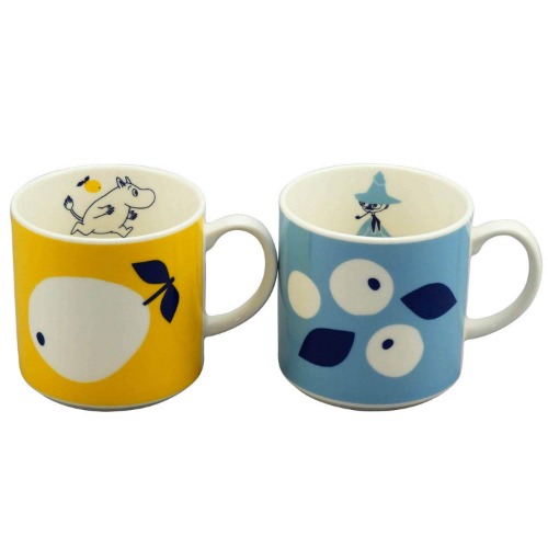 Yamaka Shoten MOOMIN MM031/3-13 Mug, Pair, Moomin & Snufkin, Made in Japan, 11.8 fl oz (350 ml), Multi - Moomin & Snuffkin