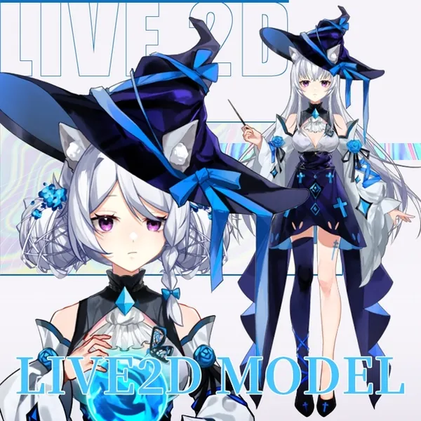 【live2dモデル】白い魔法の猫DLC（new version）【VtubeStudio/prpr対応】