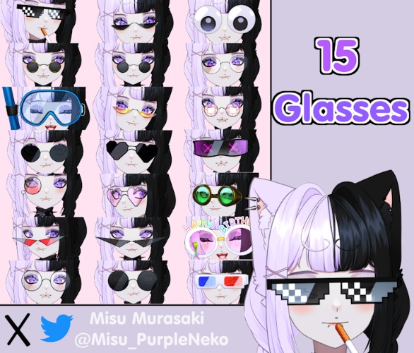 Vtuber Glasses Assets