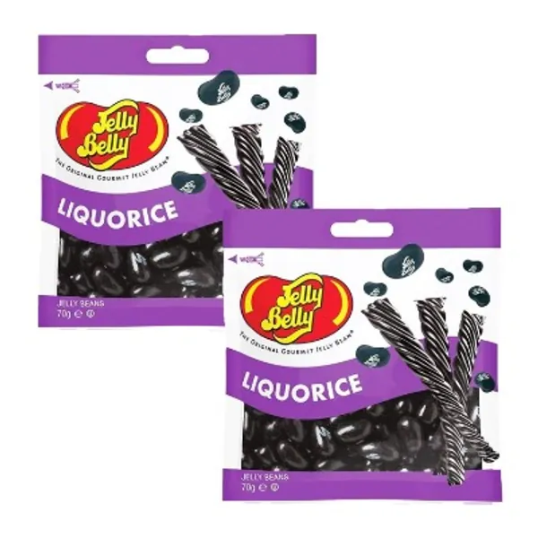 Jelly Belly Liquorice Jelly Beans, 70g Bag (2 Pack)