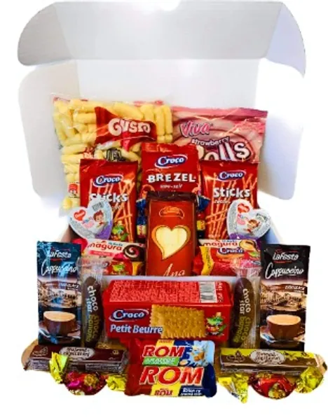 A Taste of Romanian Sweets Gift Box with a Selection of The Best Romanian Treats and Sweets Variety of 16-18 Romanian Products, Perfect for a Gift, Fast Delivery on United Kingdom, Pack of 1