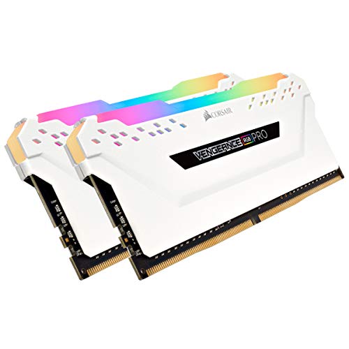 Corsair Vengeance RGB Pro 32GB (2x16GB) DDR4 3200 (PC4-25600) C16 Desktop memory – White (CMW32GX4M2E3200C16W)