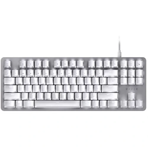 Razer Blackwidow Lite Tkl Tenkeyless Mechanical Keyboard : Orange Key Switches - Tactile & Silent - White Individual Key Lighting - Compact Design - Detachable Cable - Mercury White, One Size