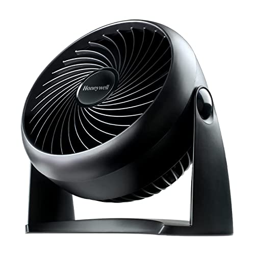 Honeywell HT900C 7" TurboForce® POWER+ Desk/Table Fan, Air Circulator for Small Bedroom, Portable, Wall Mountable, Energy Saving, 3 Speeds, Black - Fan - CA version