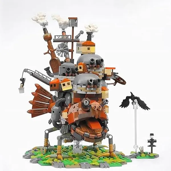 Howls Moving Castle Building Blocks Set, DIY Architecture Collectibles Bricks Toy Present Compatible with Lego for Kids 8+, Miyzaki Fans