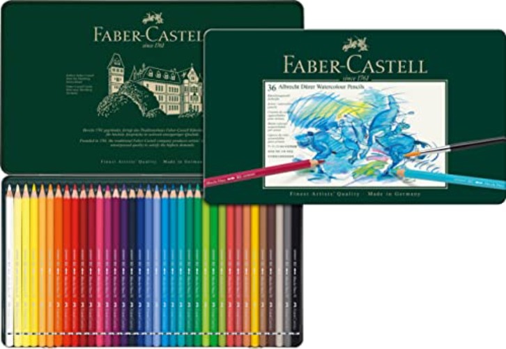 Faber-Castell 117536 - Estuche de metal con 36 ecolápices acuarelables, multicolor - 36 ecolápices - Estuche