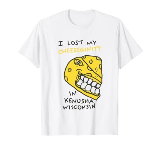 I Lost My Cheeseginity in Kenosha Wisconsin Funny Meme T-Shirt - Youth - Orange - Large