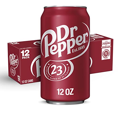 Dr Pepper Soda, 12 fl oz cans, 12 pack - Regular