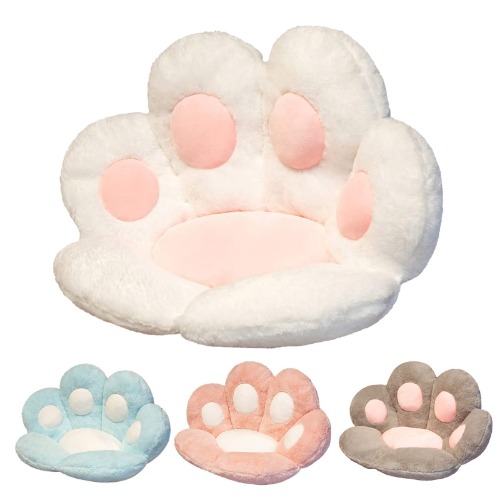 DXDYDZ Reversible Cat Paw Seat Cushion Cozy Shaped Chair Cute Pad Plush Pillow Lazy Back Waist Support Armchair Soft Sofa Office (White), M(70x60x10cm) (X15QGJWCY111988PM1N47KN)