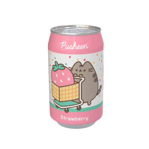 Pusheen Strawberry Flavour Soda Can 330ml - Case of 12
