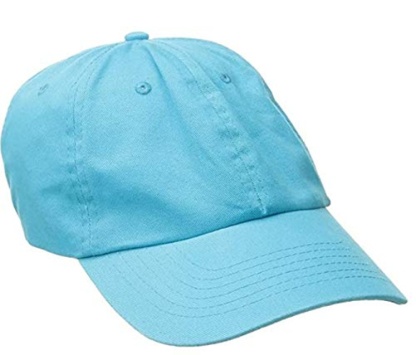 Dorfman Hat Co. Twill Cap for Men and Women with Pre Curved Brim - One Size - Turquoise