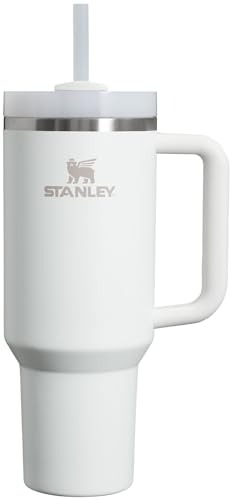Stanley Quencher H2.0 FlowState Stainless Steel Vacuum Insulated Tumbler with Lid and Straw for Water, Iced Tea or Coffee - 40 oz - Frost