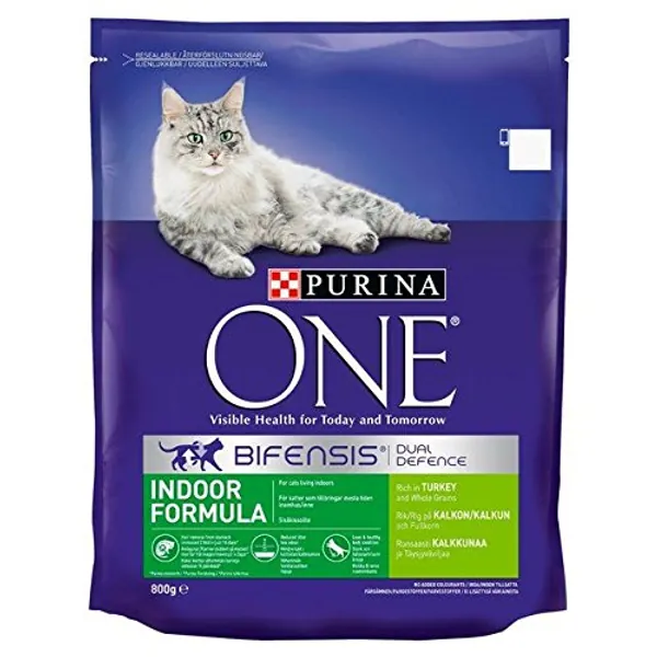 Purina ONE Adult Cat Indoor Turkey 800g (PACK OF 2)