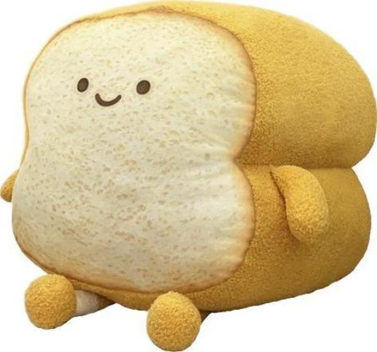 Toastie Mood Pillow and Sling Bag (4 VARIANTS, 4 SIZES) | Happy Loaf / 16*16*8" / 40*40*20 cm