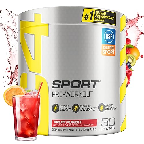 Cellucor C4 Sport Pre Workout Powder Fruit Punch - NSF Certified for Sport | 30 Servings, Packaging may vary. - Fruit Punch - 30 Servings (Pack of 1)