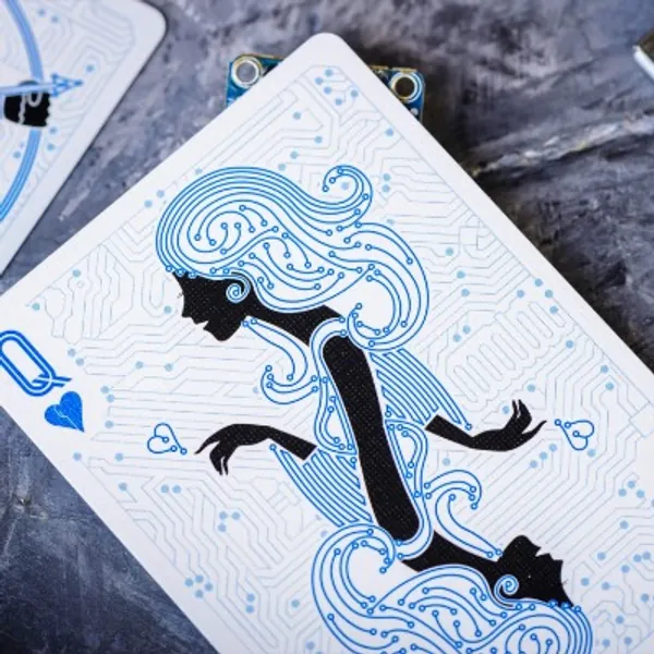 Blue Circuit Playing Cards