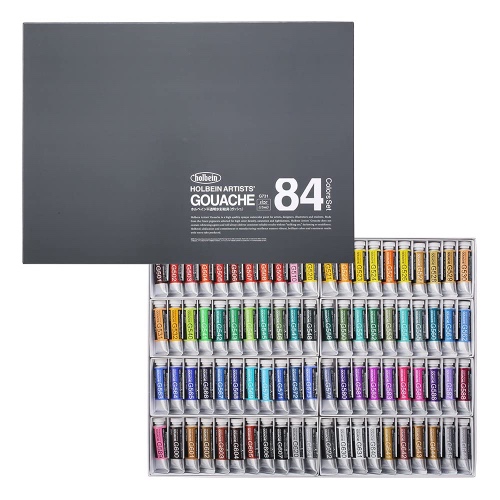 84 color Holbein gouache all colors set (japan import) - 15ml - 84色セット