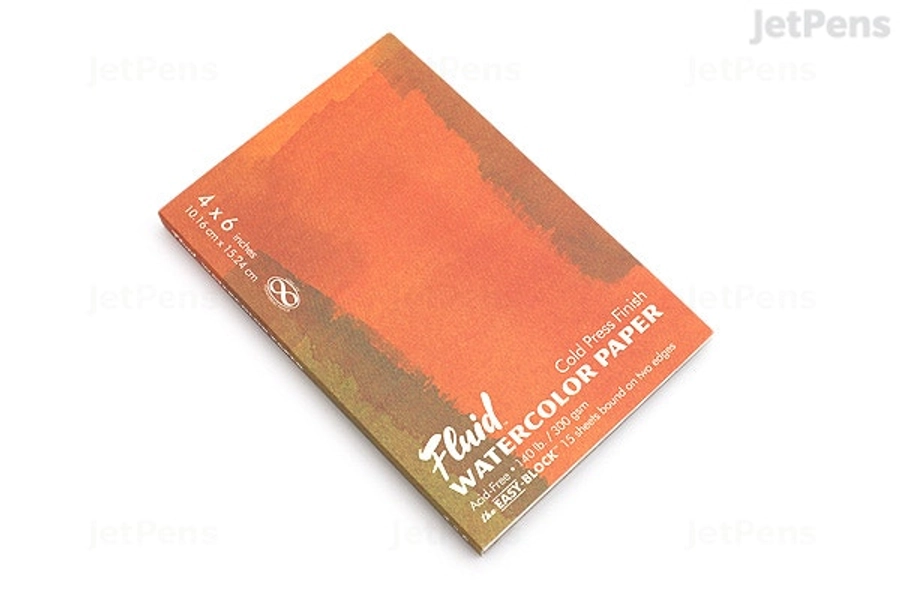 Global Art Fluid Watercolor Paper Easy-Block - Cold Press - 4" x 6"